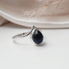 Sterling Silver Black Onyx Crystal Ring Sterling Silver Rings