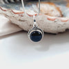 Sterling Silver Black Onyx Crystal Cabochon Pendant Sterling Silver Pendants
