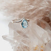 Sterling Silver Blue Topaz Crystal Ring Sterling Silver Rings