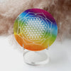 Selenite Rainbow Charging Plate - Flower Of Life