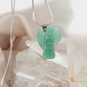 Green Aventurine Crafted Angel Crystal Pendant