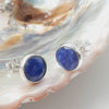 Sterling Silver Sapphire Crystal Stud Earrings Sterling SIlver Earrings