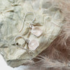 Sterling Silver Square Shaped Rose Quartz Faceted Crystal Earrings Sterling SIlver Earrings