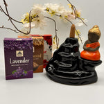 Buddha Back-Flow Incense Burner with Incense Cones