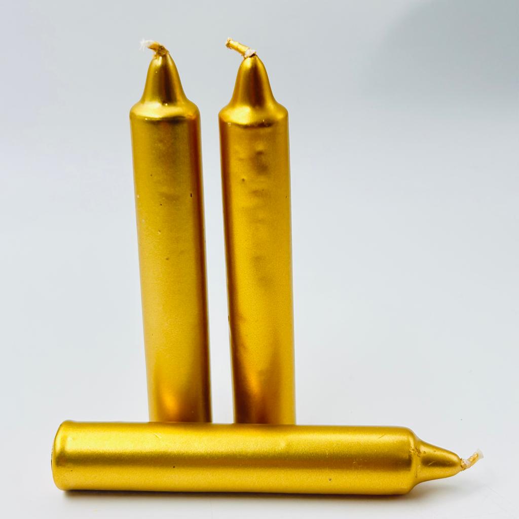 Gold Solid Coloured Ritual Candles – The Crystal Spirits