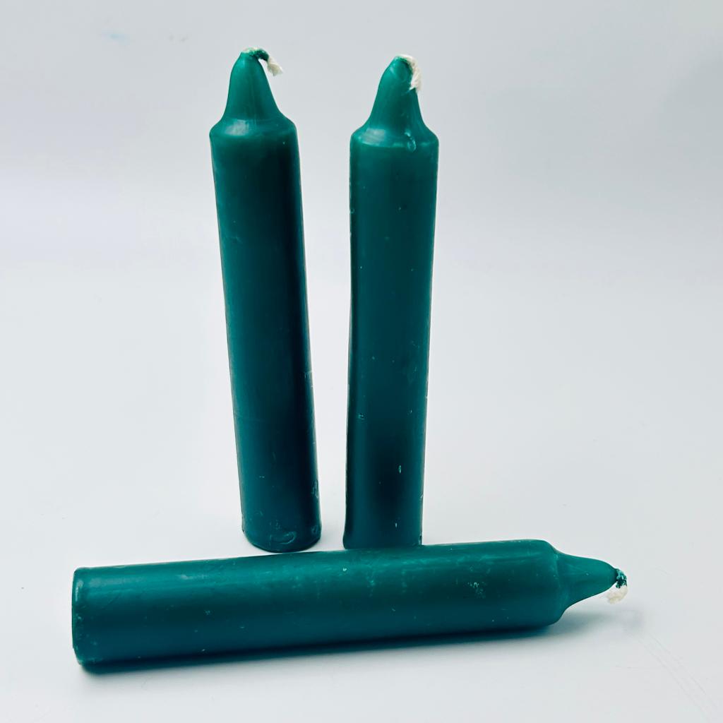 Green Solid Coloured Ritual Candles – The Crystal Spirits