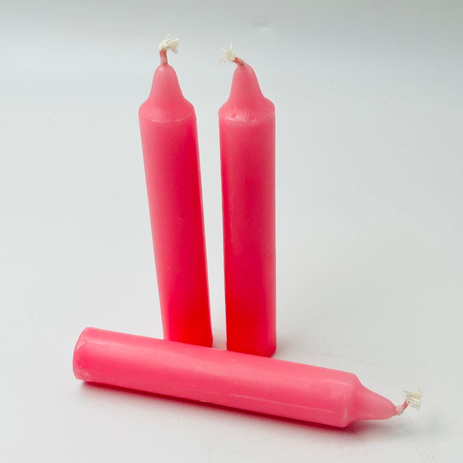 Pink Solid Coloured Ritual Candles – The Crystal Spirits