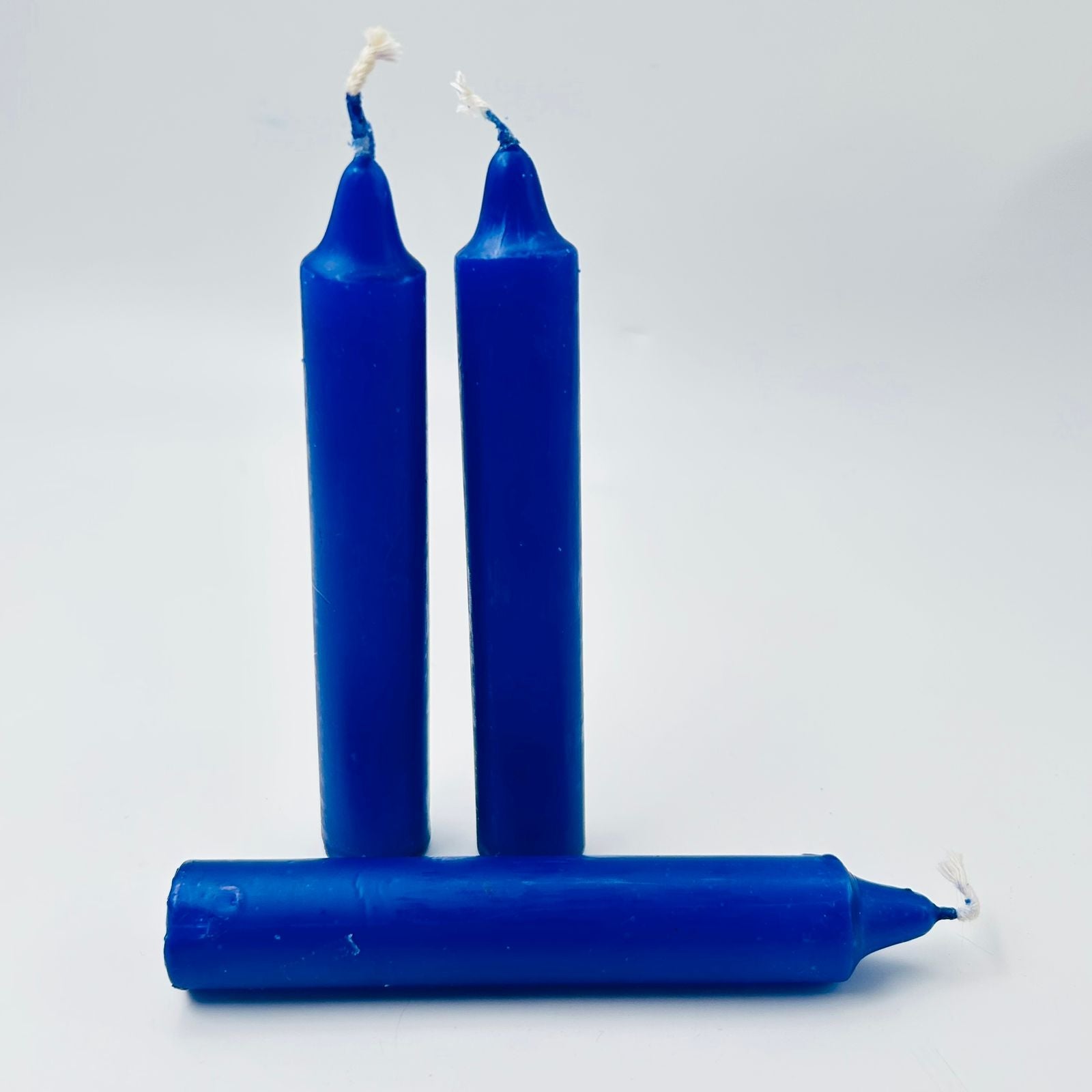 Blue Solid Coloured Ritual Candles – The Crystal Spirits
