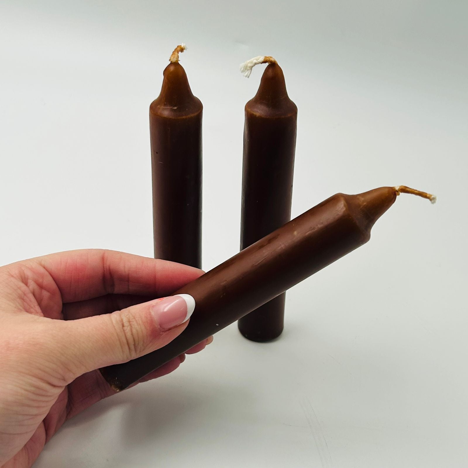 Brown Solid Coloured Ritual Candles – The Crystal Spirits