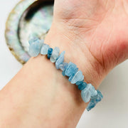 Aquamarine Chip Crystal Bracelet