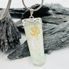 Aquamarine Flat Shaped Genuine Crystal Pendant