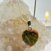 Unakite Crystal Heart Shaped Pendant Charms & Pendants