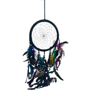 Black Dream Catcher With Colourful Feathers