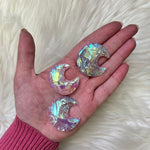 Pink Half Moon Shaped Aura Quartz