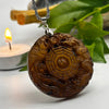 Brown Jade Phoenix Dragon With Yin Yang Bagua Pendant