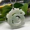 Green Jade Crystal Ouroboros Pendant