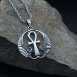 Ankh Circle of Power Sterling Silver Pendant