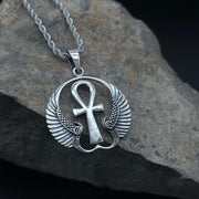 Ankh Circle of Power Sterling Silver Pendant