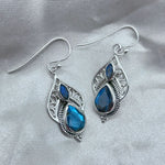 Double Faceted Sterling Silver Labradorite Earrings