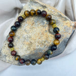 Triple Tigers Eye Gemstone Bracelet for protection