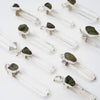 Moldavite and Clear Quartz Crystal Sterling Silver Pendant Sterling SIlver Pendants