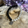 Golden Sheen Obsidian And Selenite Gemstone Bracelet Bracelets