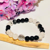 Rutile Quartz & Black Onyx Crystal Bracelet Faceted Crystal Bracelet