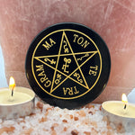 Solomons Seal Engraved In Black Agate