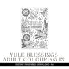 Yule Blessings Adult Colouring In Downloads
