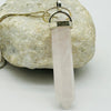 Men’s Rose Quartz Crystal White Metal Pendant Pendants