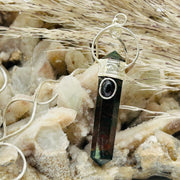 Bloodstone Loop Crystal Pendant