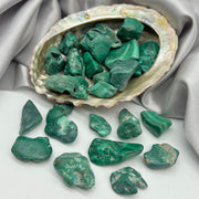 Tumbled Unpolished Malachite Crystal
