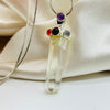 Clear Quartz Point With Cabochon Crystal Pendant