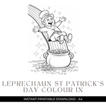 Leprechaun St Patrick’s Day Colouring In
