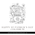 Happy St Patrick’s Day Colouring in