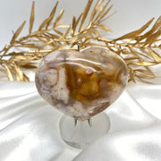 Tranquility Flower Agate Heart