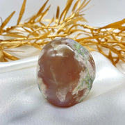 Peace and Passion Flower Agate Oval