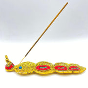 Red Mosaic Buddha Incense Holder