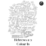 Hebrews 11:1 Adult Colour In