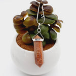 Red Calcite Crystal Double Terminated Pendant