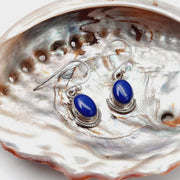 Sterling Silver Lapis Lazuli Crystal Earrings