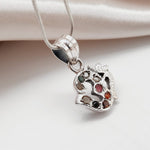 9 Stone Sterling Silver Pendant