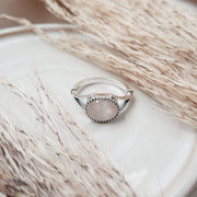 Rose Quartz Sterling Silver Ring