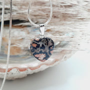 Leopard Jasper Heart Shaped Crystal Pendant