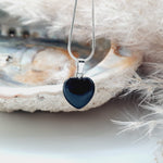 Black Onyx Heart Crystal Pendant