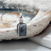 Labradorite Crystal Sterling Silver Pendant