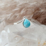 Sterling Silver Hemimorphite Crystal Ring