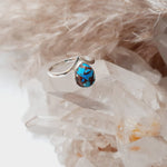 Sterling Silver Copper Turquoise Crystal Ring