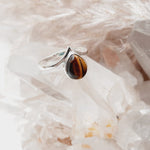 Sterling Silver Tigers Eye Crystal Ring