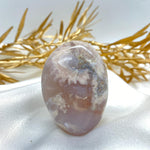 Peace and Passion Flower Agate Oval